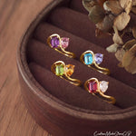 Personalized Toi Et Moi Birthstone Ring