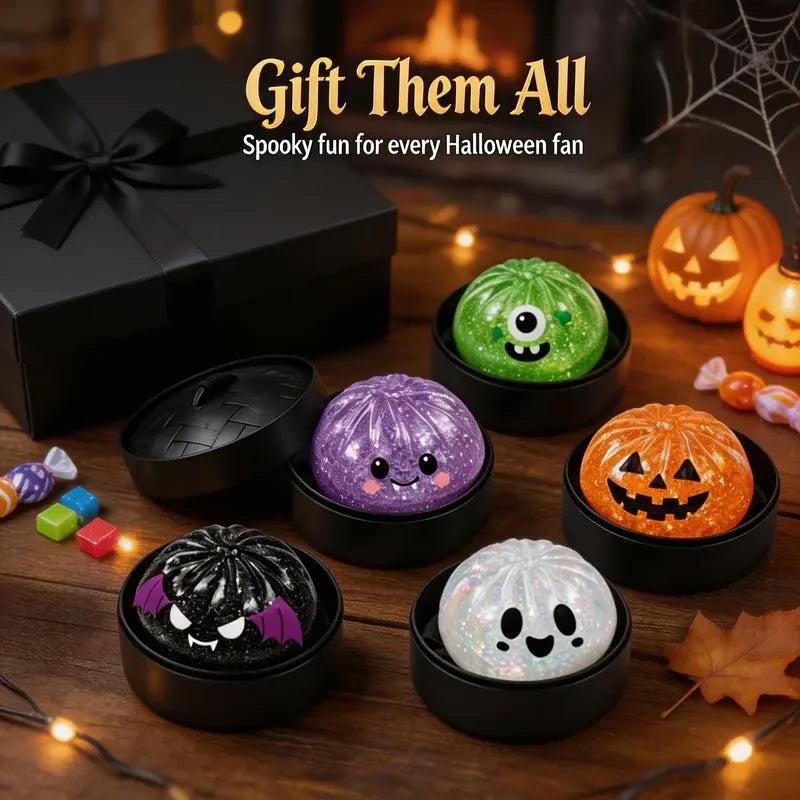 Halloween Glitter Dumpling Squeeze Toys